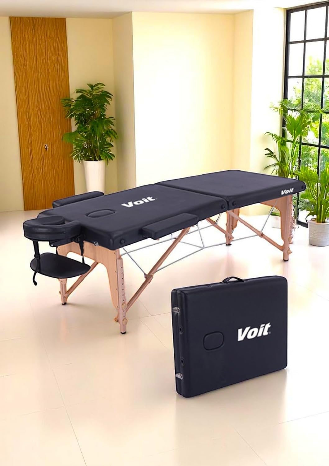 Voit 55003 Siyah Çanta Şeklinde Katlanabilir Masaj Masası Kılıf Hediyeli