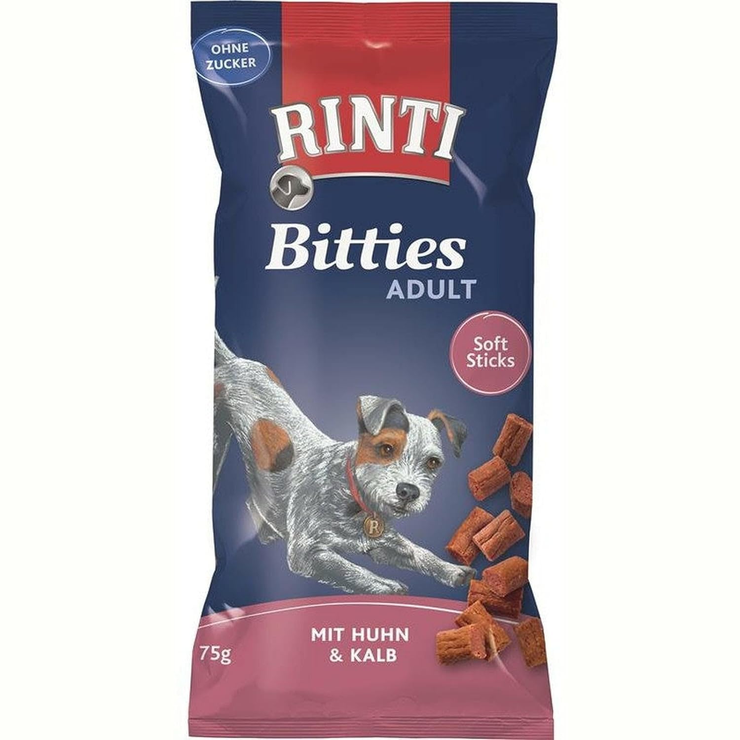 Rinti Bitties Yetişkin Köpek Ödülü Tavuk-Dana 75G