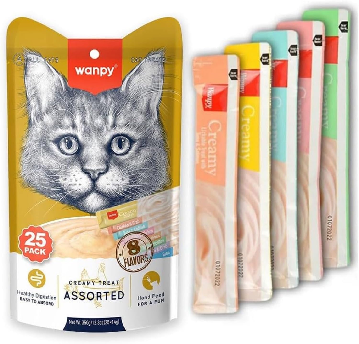 Wanpy Karışık Sıvı Kedi Ödülü 25x14 gr