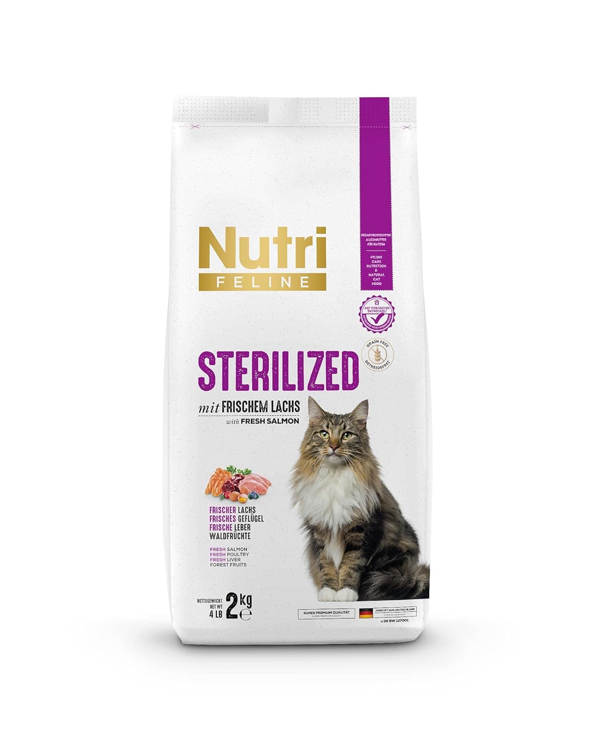 Nutri Feline Kısırlaştırılmış Somonlu Yetişkin Kedi Maması 2 Kg