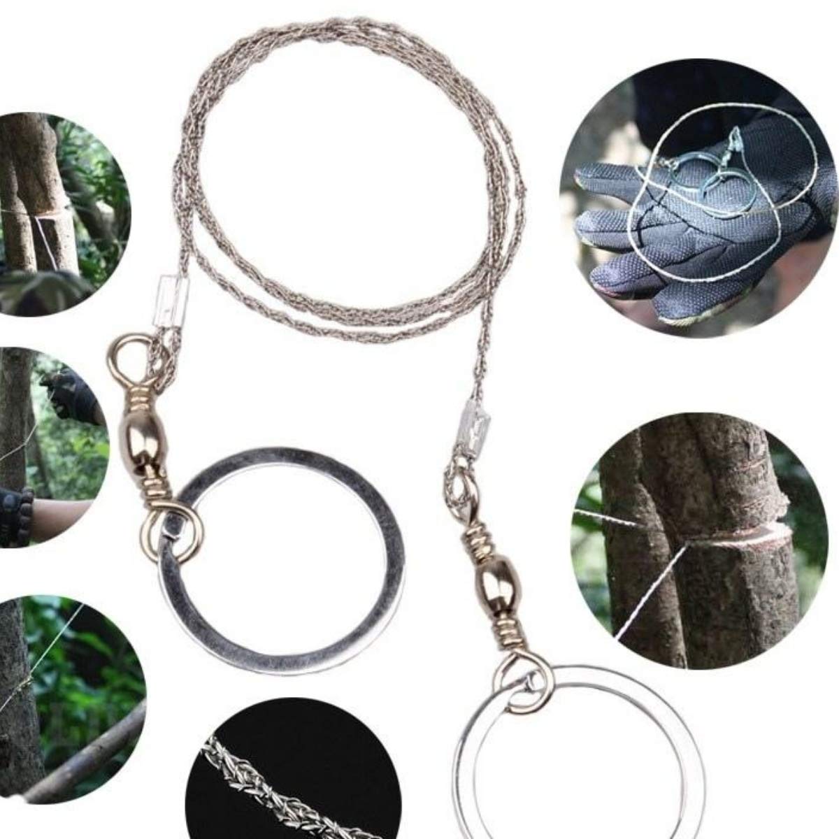 BUFFER® Karavanda, Kampta Taşınabilir Mini Zincir Cep Testeresi Dişli Tel Ahşap Plastik Metal Kesici