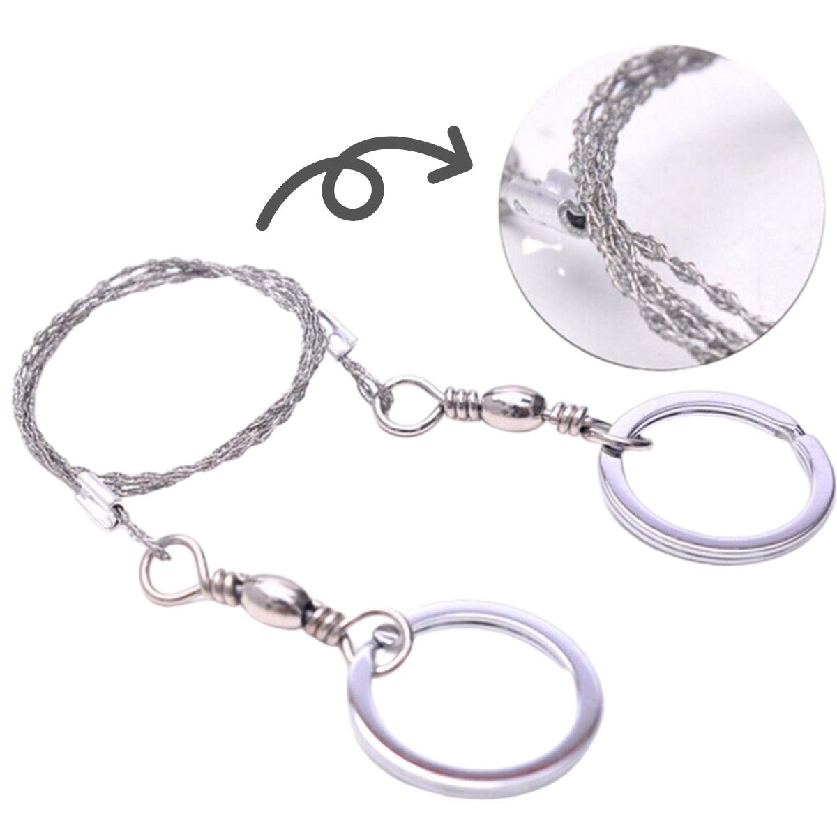 BUFFER® Karavanda, Kampta Taşınabilir Mini Zincir Cep Testeresi Dişli Tel Ahşap Plastik Metal Kesici