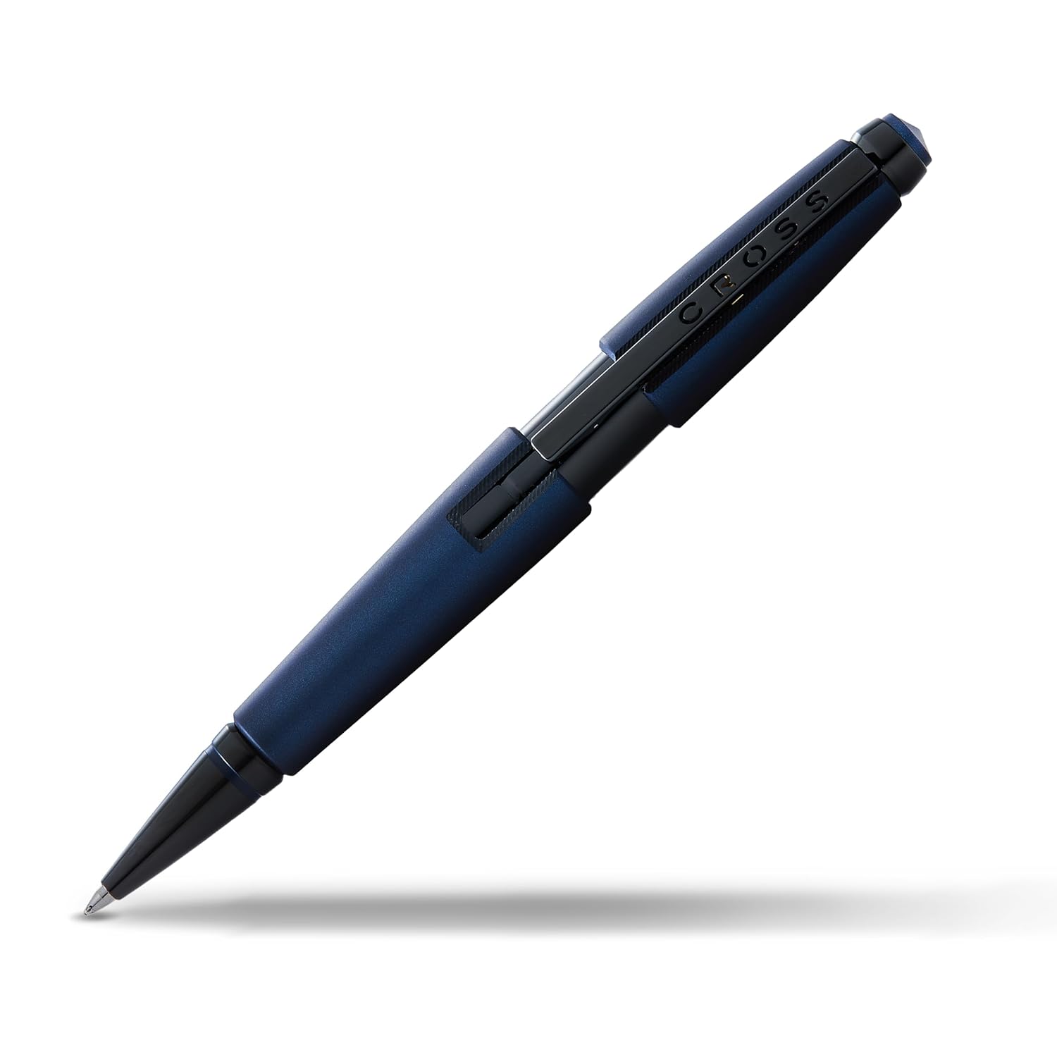 Cross Kenar rollerball (çizgi genişliği M, mürekkep rengi: siyah, doldurulabilir, birinci sınıf hediye kutusu dahil) mat mavi