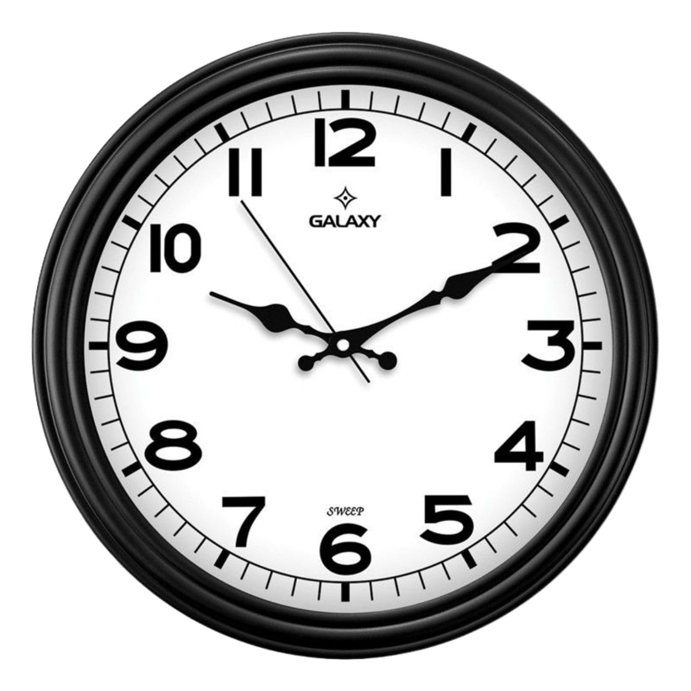Galaxy D-200-K Klasik Kadran Siyah Renk Sessiz Akar 30 cm Duvar Saati
