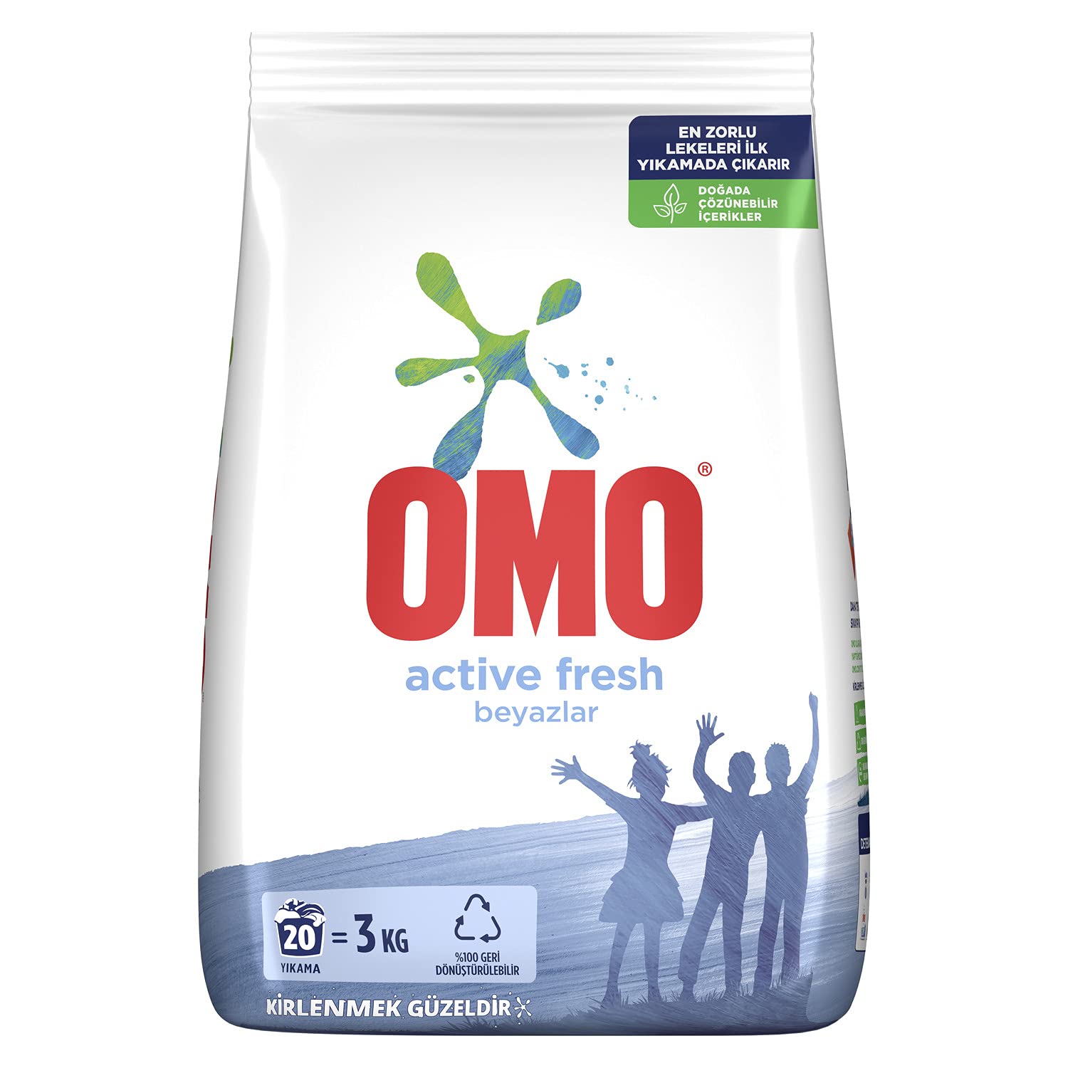 Omo Active Fresh Beyazlar 20 yıkama Toz Çamaşır Deterjanı 3 Kg