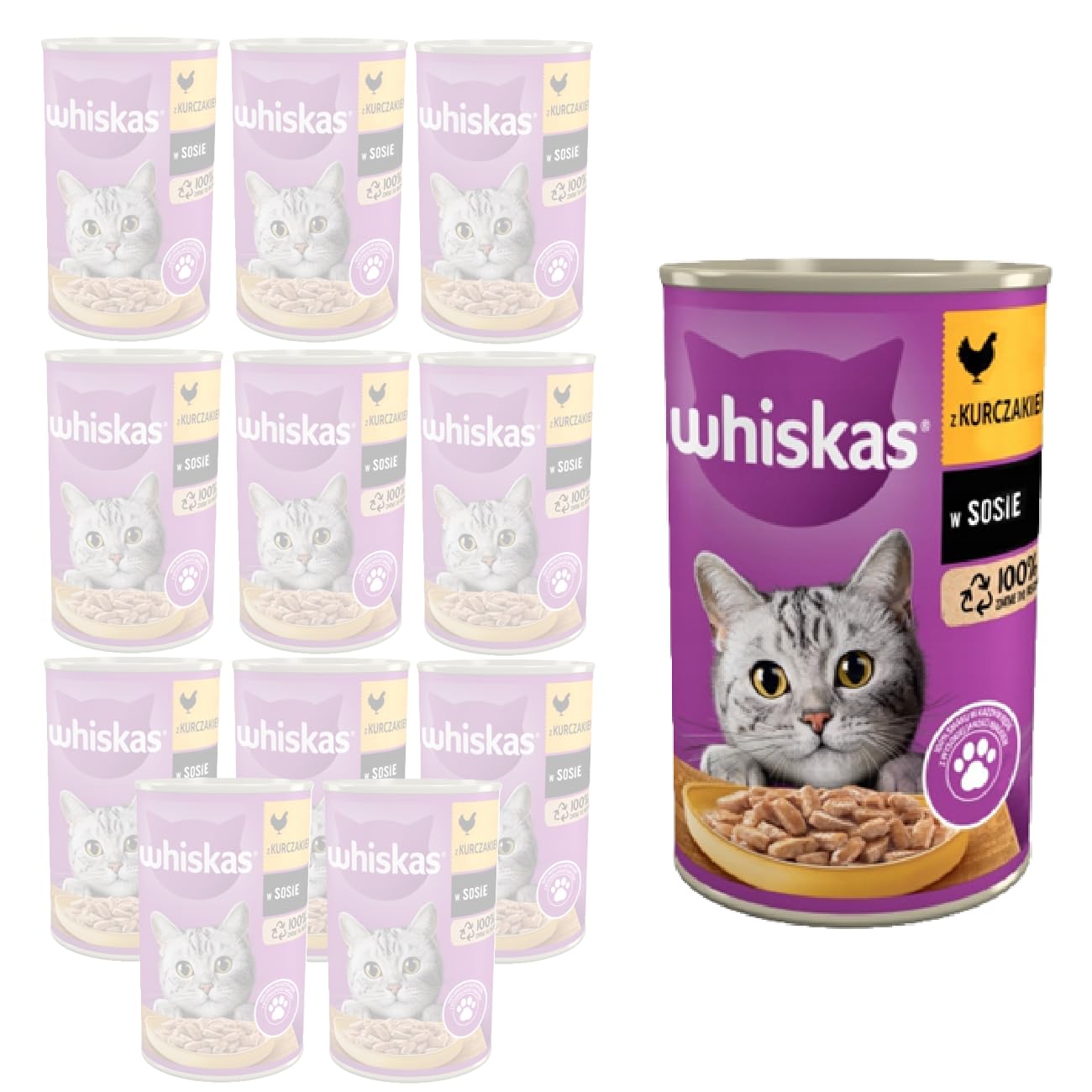Whiskas Tavuklu Konserve Yaş Mama (24 x 400G)