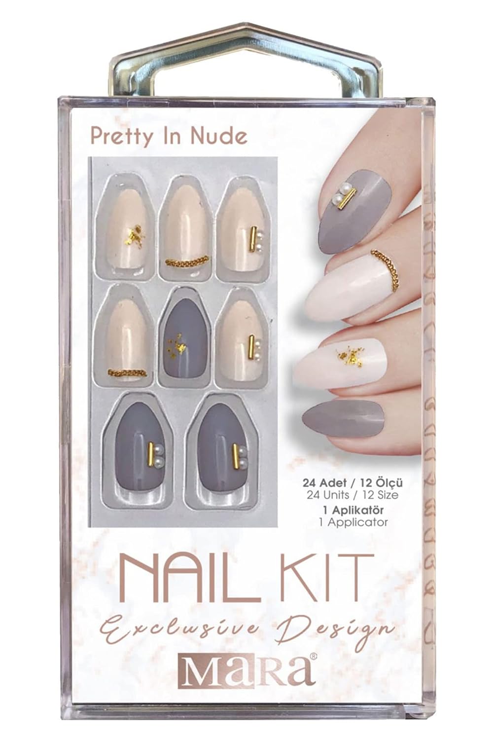 Mara Kozmetik Nail Kit Pretty In Nude Takma Tırnak 1 Paket (1 x 250 g)