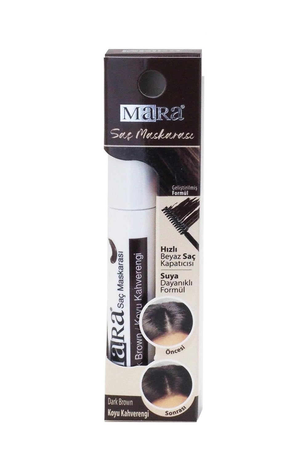 Mara Kozmetik IMM209.361 Saç Maskarası Koyu Kahve 1 Paket 6 ml
