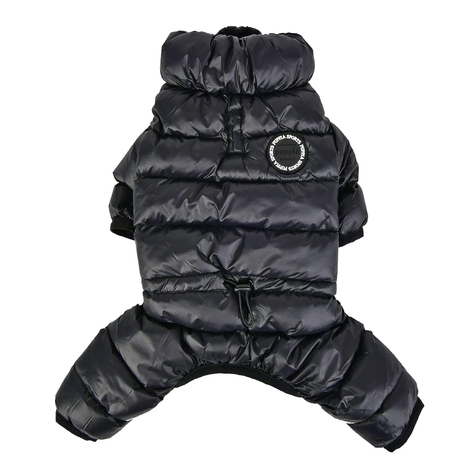 Puppia Kış Ultralight Köpek Tulumu, B Su Geçirmez Sıcaklık, Soğuk Hava için Fermuarlı Kapatma, Küçük ve Orta Köpekler için, Siyah, Büyük