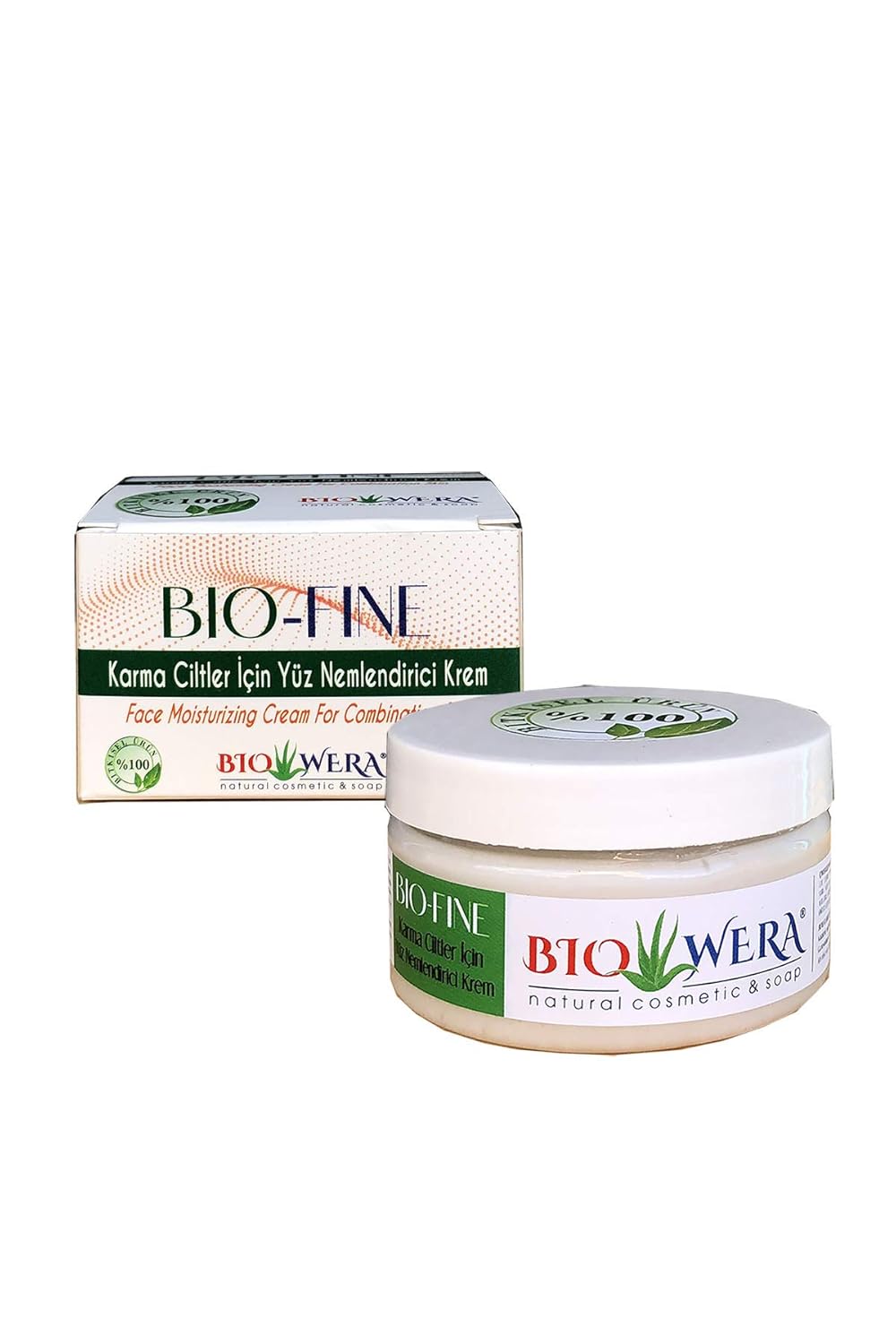 % 100 BİTKİSEL KREM - BIO-FINE YÜZ NEMLENDİRİCİ KREM - 100 ML - KARMA CİLTLER İÇİN