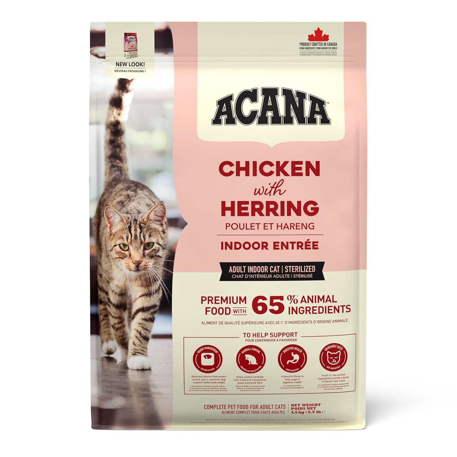 Acana Indoor Entree Sterilised Kısırlaştırılmış Kuru Kedi Maması, Serbest Dolaşan Tavuk ve Hindili, Yetişkin, 4.5 kg