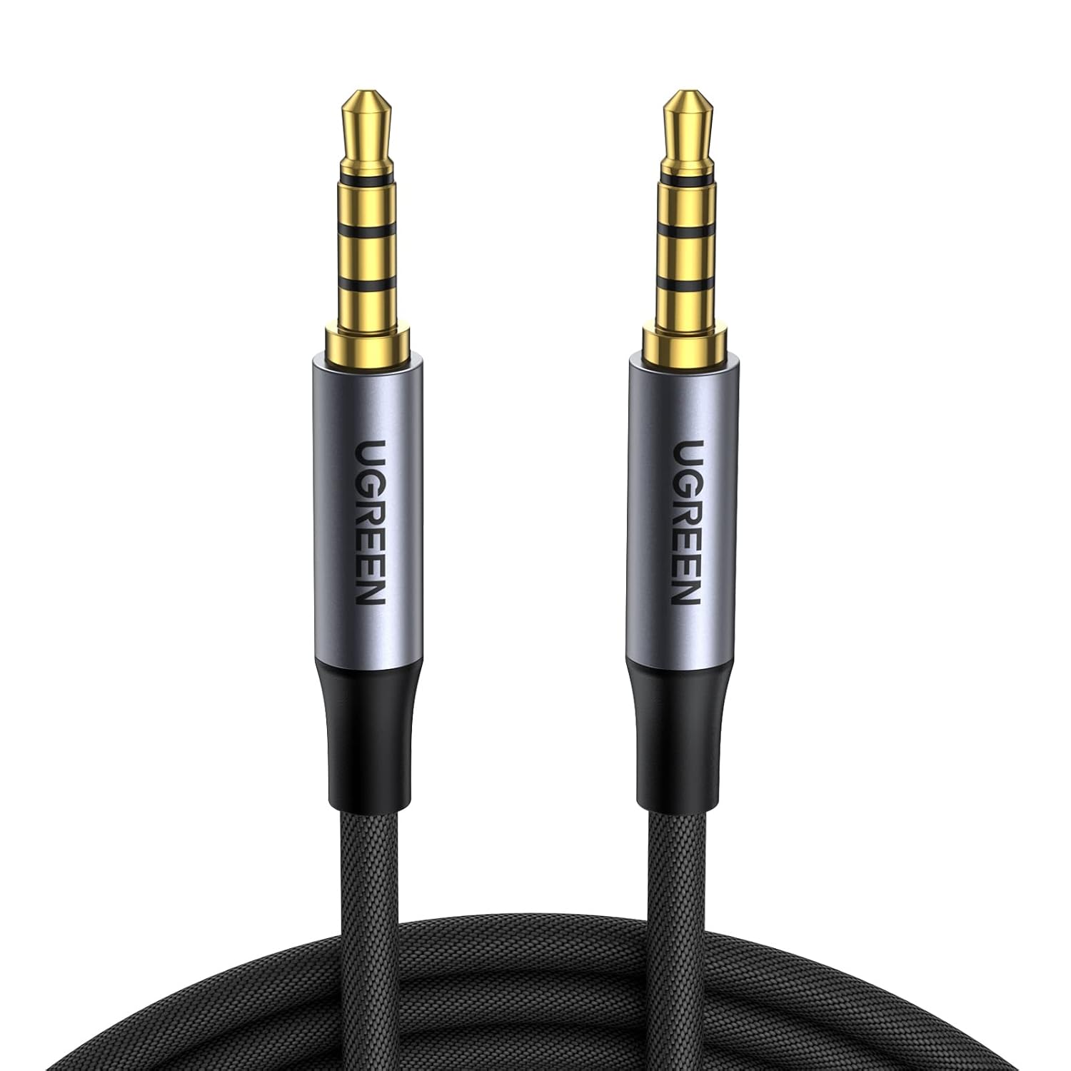 Ugreen 3.5mm Hi-Fi Erkek to Erkek TRRS Aux Ses ve Mikrofon Kablosu 2 Metre