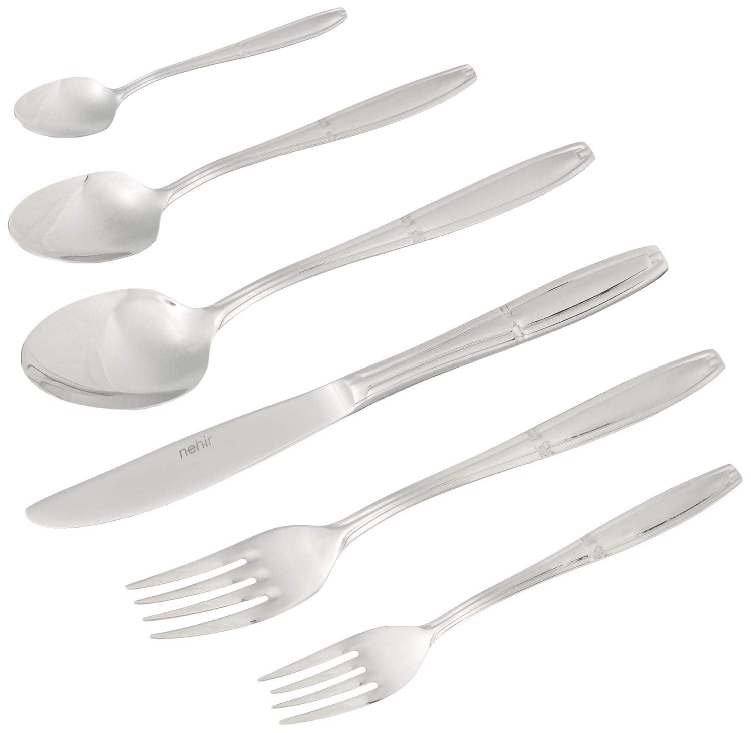 Buket Sade 12 Kişilik 72 Parça Çatal Kaşık Bıçak Takımı