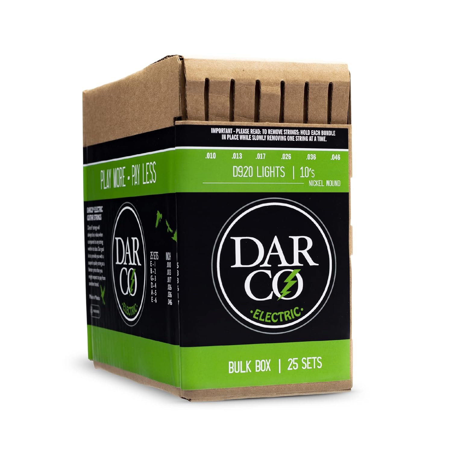 Martin Gitar Darco D920 Işıkları Elektro Gitar Telleri Seti, Elektro Gitar Aksesuarları, 25 Set