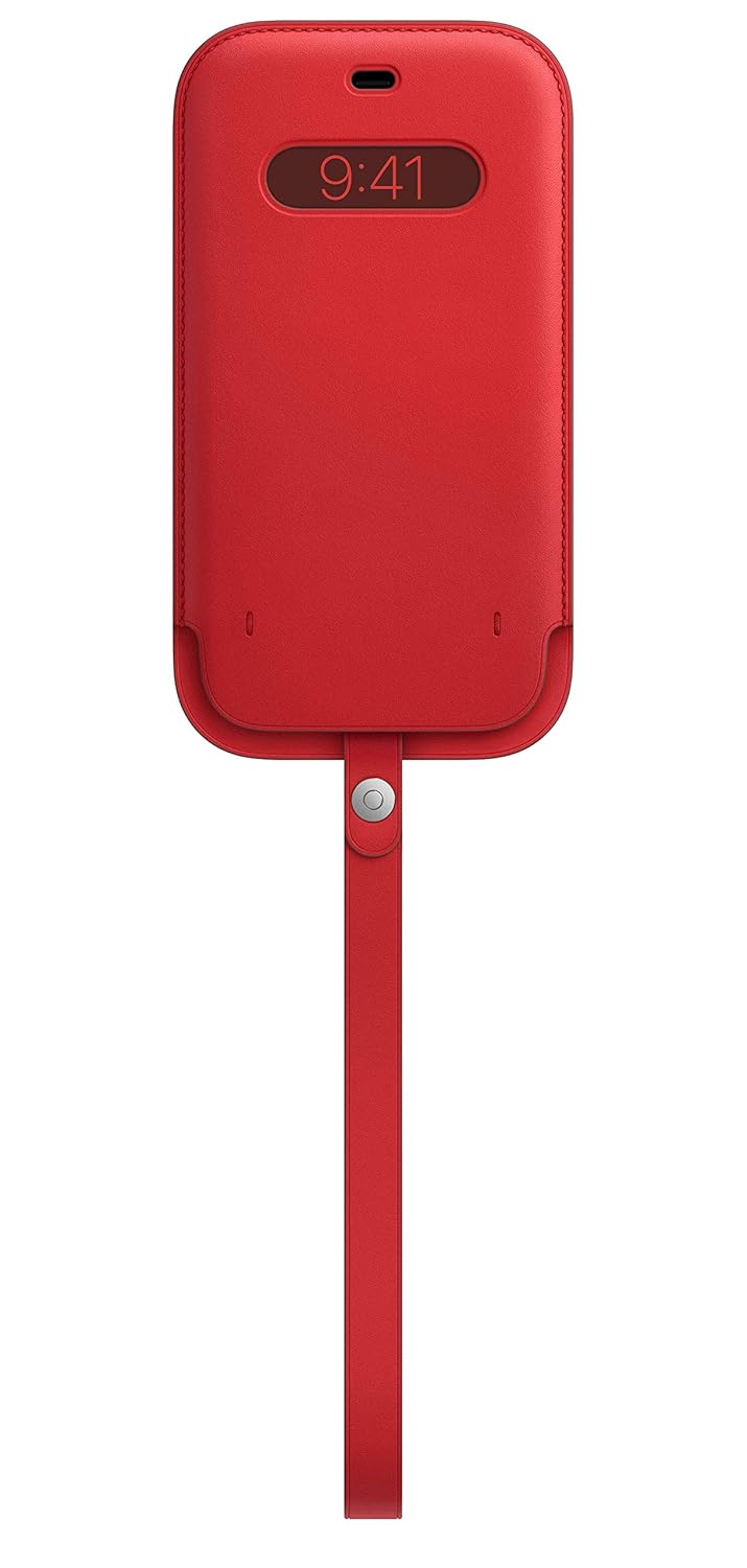 Apple iPhone 12 Pro Max için Magsafe Özellikli Deri Zarf Kılıf - (PRODUCT)RED
