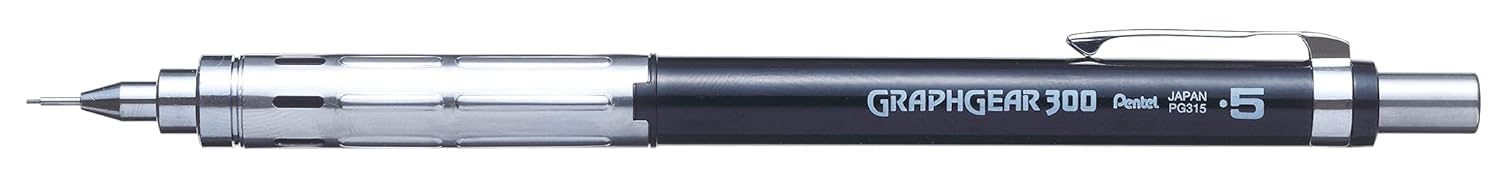 Pentel PG315-AX (0.5 mm) Teknik Çizim ve Yazı Versatili, Orijinal Kutusunda, Siyah