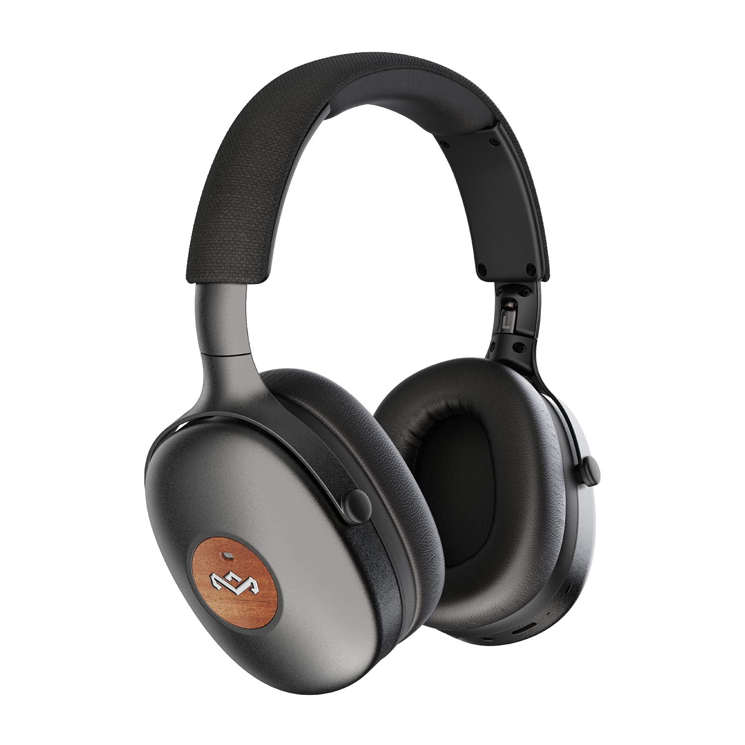 Marley Positive Vibration XL ANC Kulak Üstü Gürültü Önleyici Kulaklık Kablosuz Bluetooth - Sürdürülebilir Malzemelerden Bluetooth Kulaklık, 35 Saat Oynatma, Mikrofon, ANC Kulaklıklar, Siyah