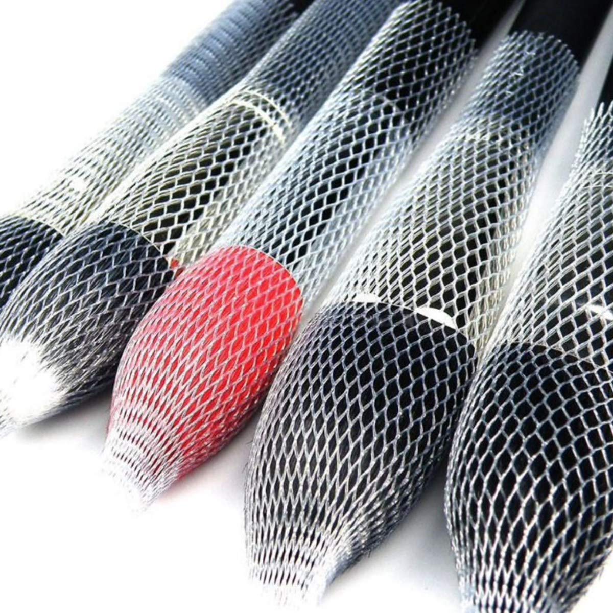 Buffer KK06YT1994 Far Allık Kontür Eyeliner Fırça Malzemeleri Ürünleri Koruyucu File Kapak Örgü Kılıf Set 20li, Renkli, Medium