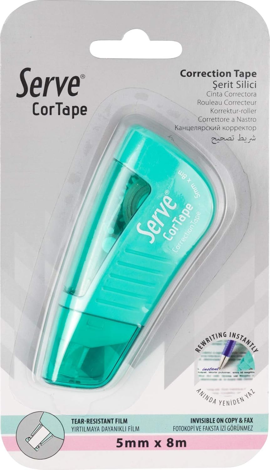Serve Cortape Şerit Silici 5 mm*8Mt Nane Yeşili Tekli Blister