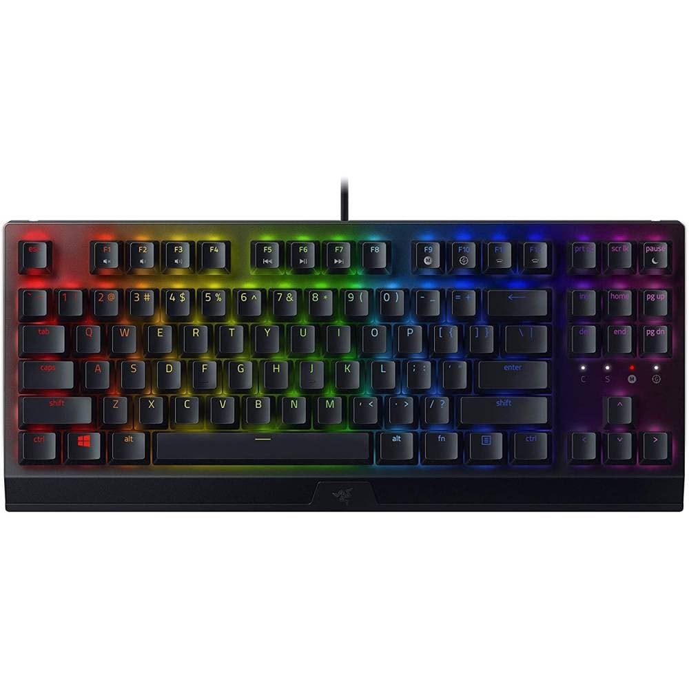 Razer BlackWidow V3 Tenkeyless (Yeşil Anahtar) - Kompakt Mekanik Oyun Klavyesi (Tıklanabilir Mekanik Anahtarlar, Kompakt Form Faktörü, Tamamen Programlanabilir Tuşlar) Türkçe klavye | Siyah