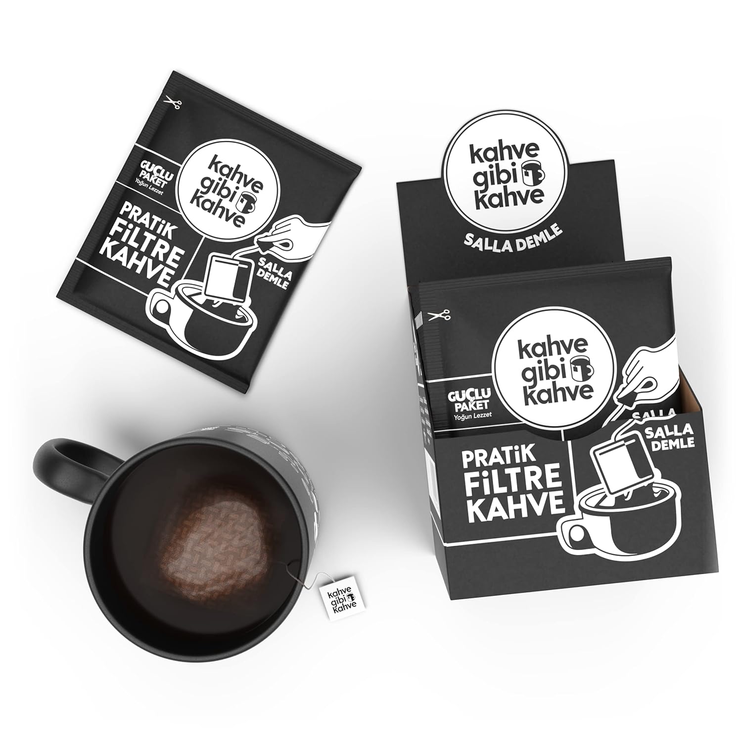 Kahvegibikahve Taptaze Pratik Filtre Kahve Sallama - 10'lu Güçlü Paket