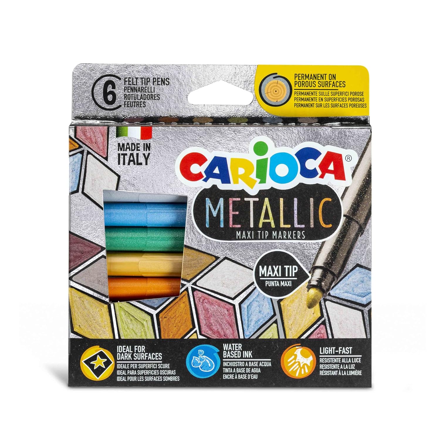 CARIOCA 9 ADET RENK KEÇELİ KALEM +1 SİHİRLİ KALEM 42737