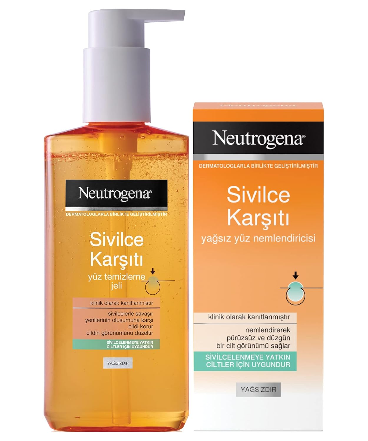 Sivilce Karşıtı Temizleme Jeli 150 ml+Nemlendirici 50 ml