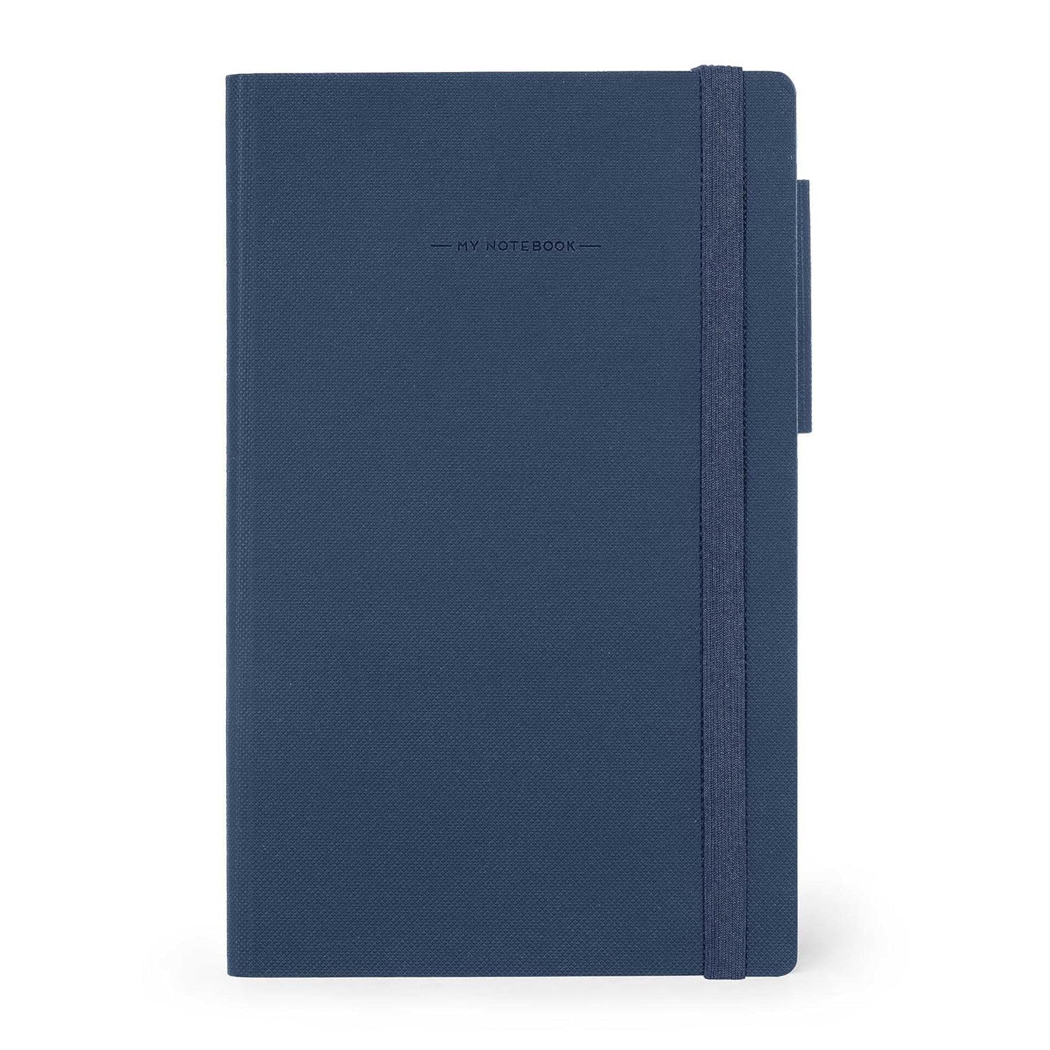 Legami - Not defteri, puantiyeli, orta, 192 sayfa, yumuşak PU kapak, FSC® sertifikalı kağıt, beyaz kağıt 100 g/m², çift kitap ayracı, lastik bant, 13 x 21 cm, renk Galaktik Mavi