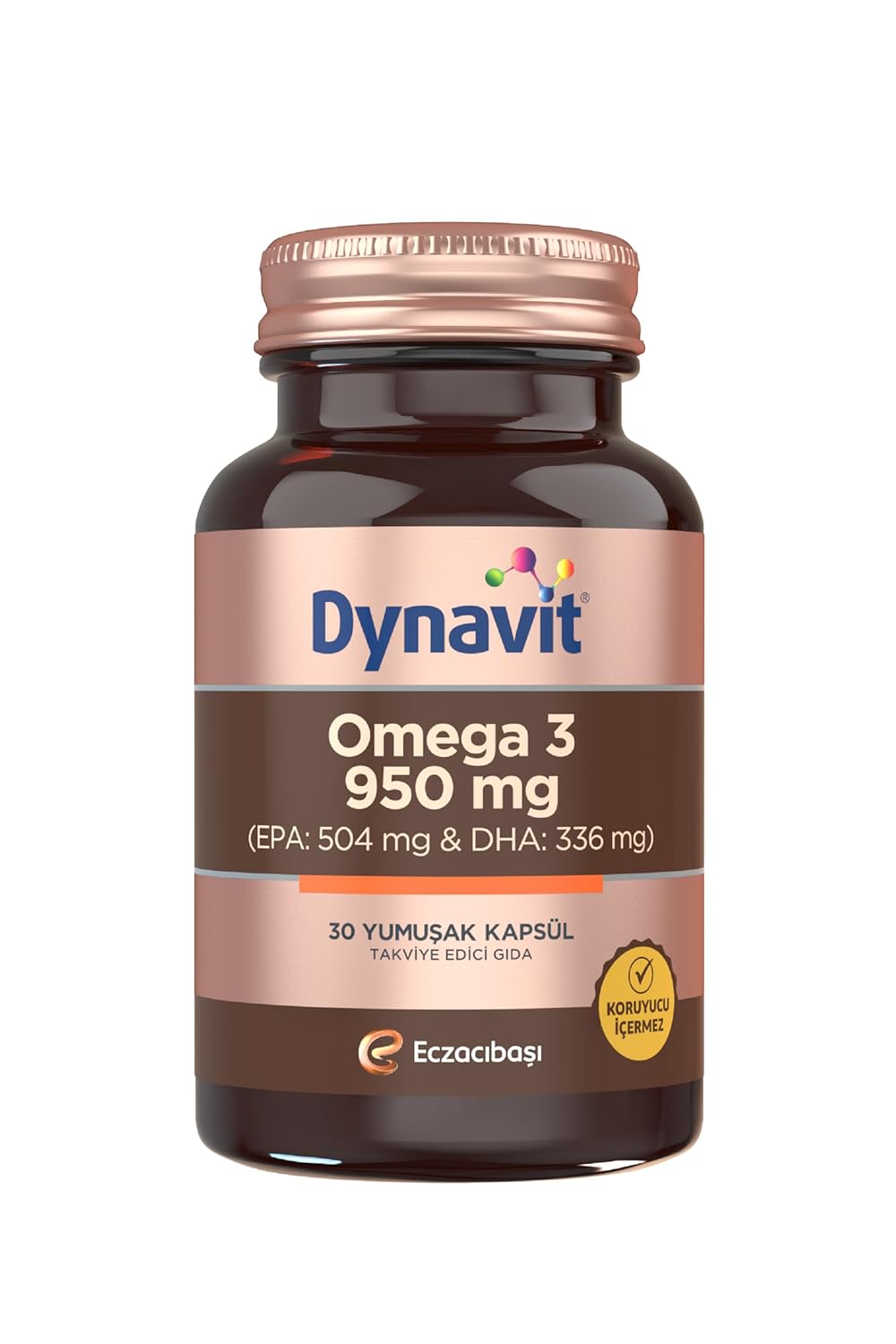 Dynavit Omega 3 950 mg 30 Yumuşak Kapsül - Yüksek EPA & DHA - 1400mg Balık Yağı