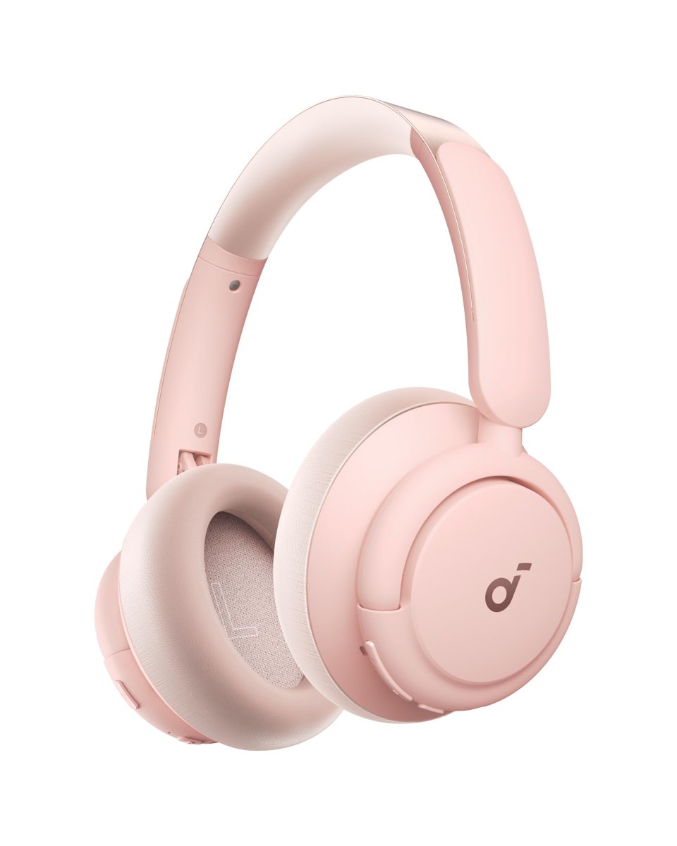 soundcore Anker Q30 Bluetooth kulaklık, hibrit aktif gürültü yalıtımı, bireysel modlar, Hi-Res ses, EQ uygulamada 40 saat pil, rahat tutuş, 2 cihaz bağlantısı (pembe)
