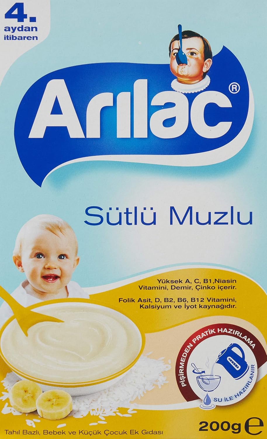Arılac Instant Ek Gıda Sütlü Muzlu 200 G