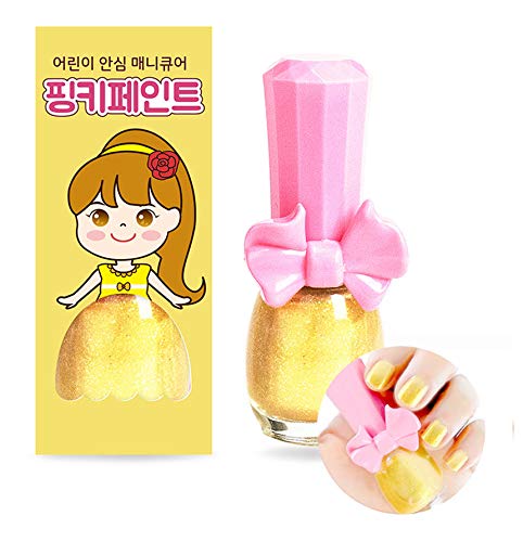 Pinky Cosmetic I'm Pinky Kids Nail Paint Shiny Gold Çocuklar İçin Soyulabilir Oje