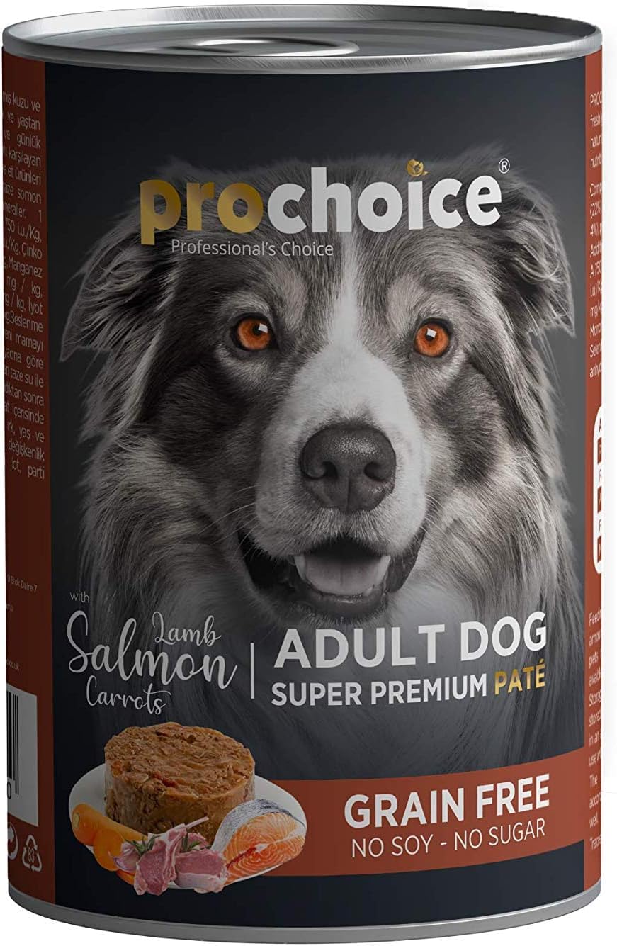 Prochoice Yetişkin Köpekler İçin, Tahılsız, Kuzu Etli, Somon Balıklı Ve Havuçlu Ezme, 400 g