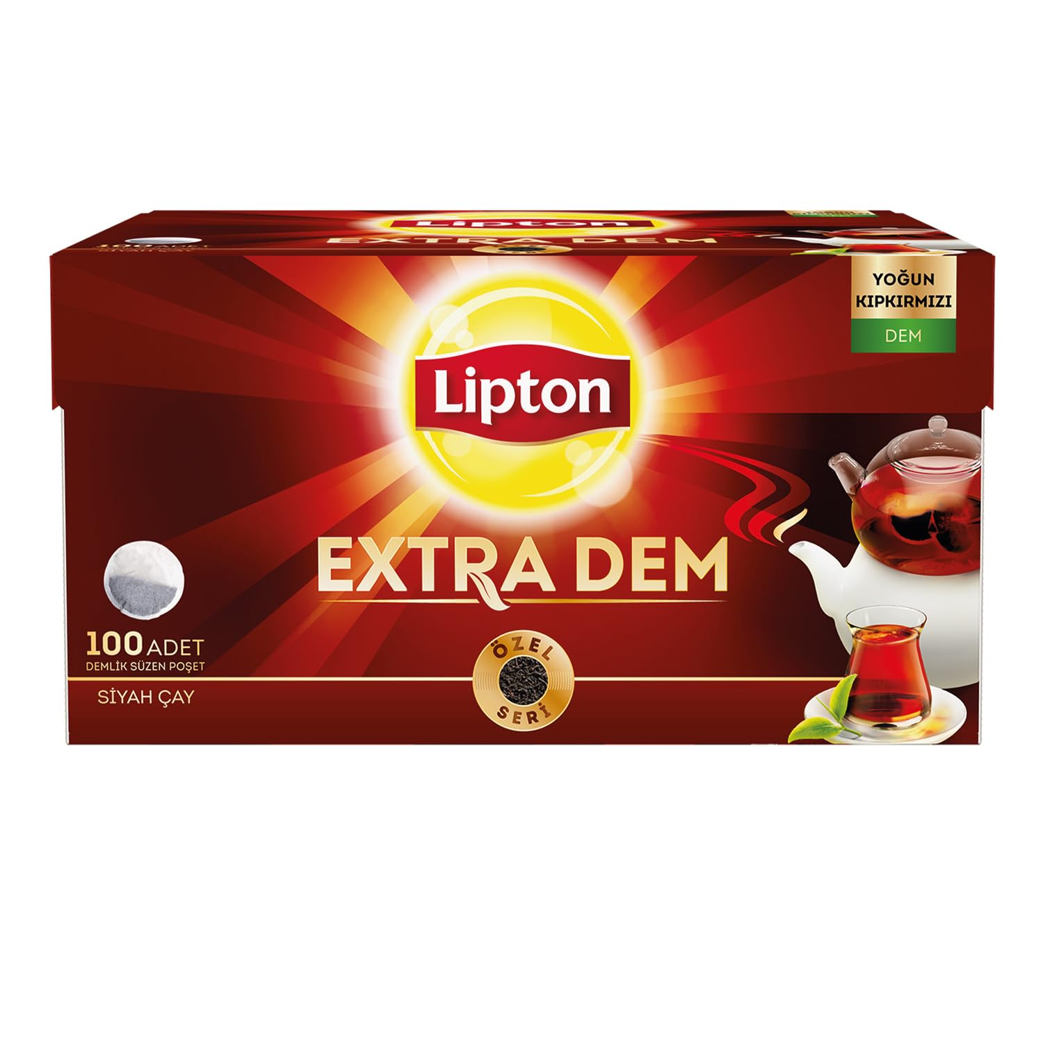 Lipton Extra Dem Demlik Poşet Çay, 100'lü, 320g