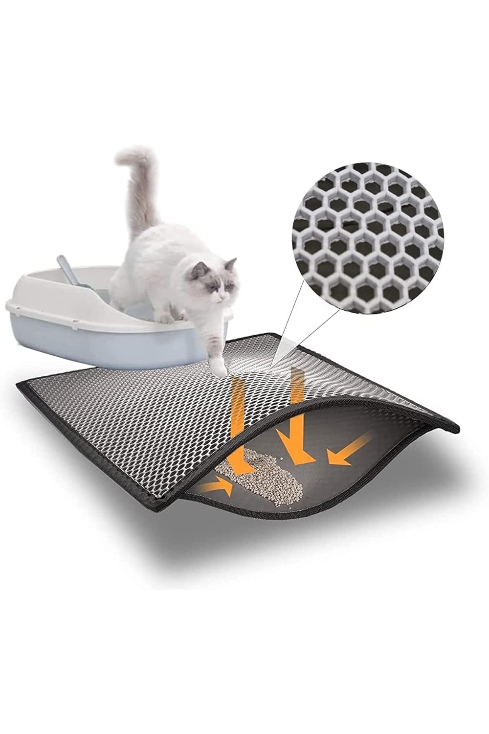 ByPet Elekli Kedi Kumu Paspası Küçük Boy (Gri)