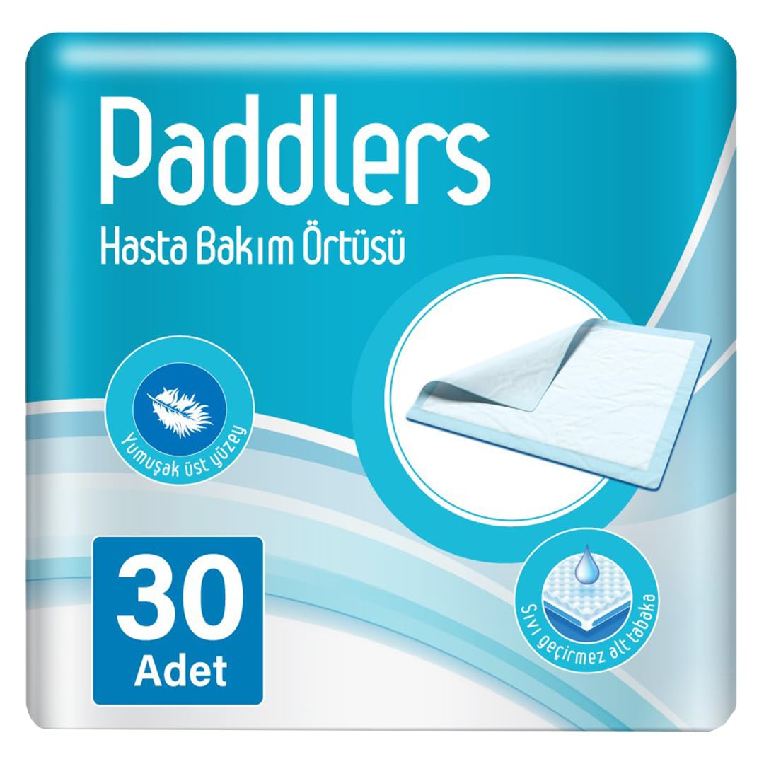 Paddlers Hasta Bakım Yatak Koruyucu Örtü 60x90 cm 30 Adet – Sıvı Geçirmez, Emici