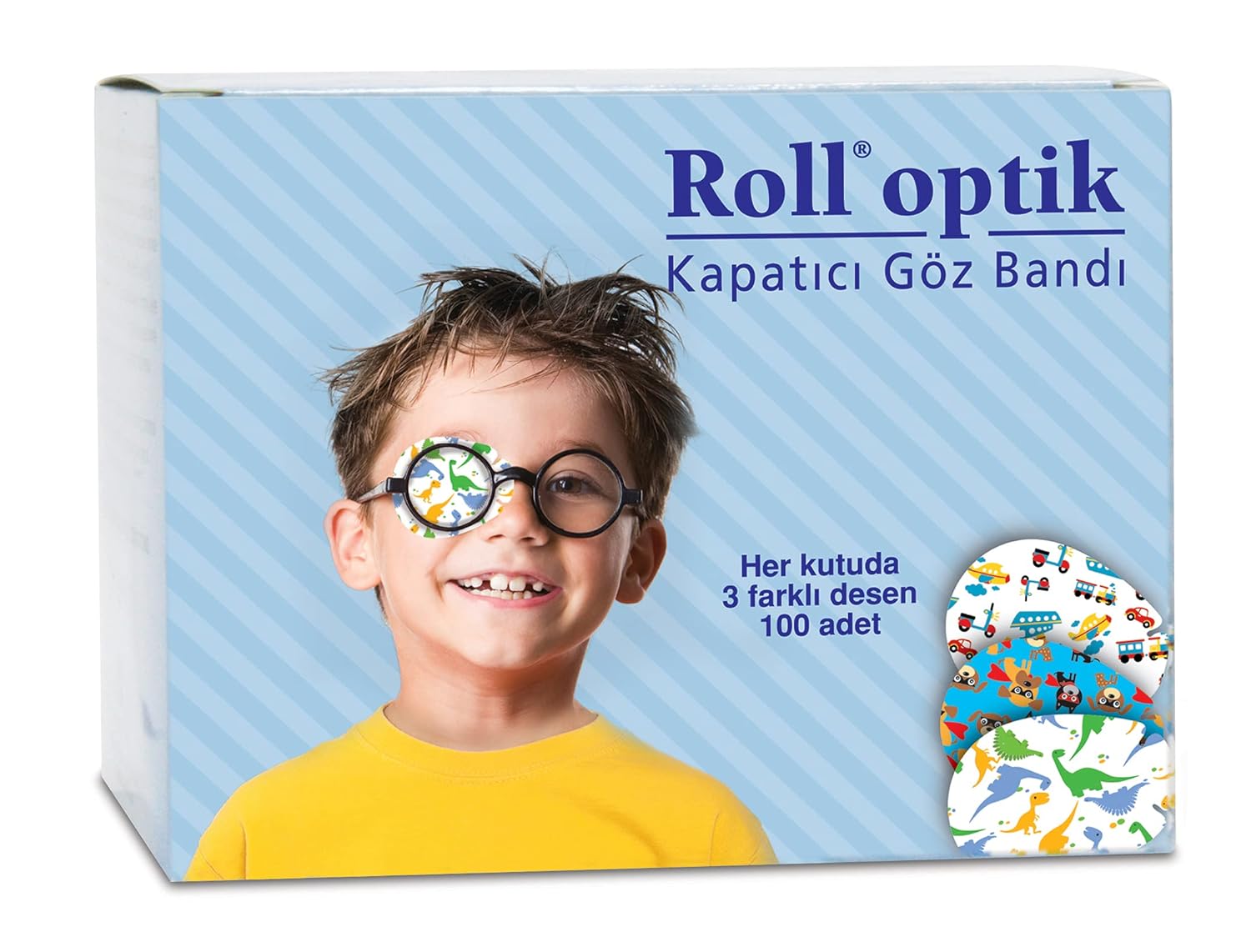 Roll Optik 100'Lü Kapatıcı Göz Bandı, Göz Pedi, Erkek (131009)