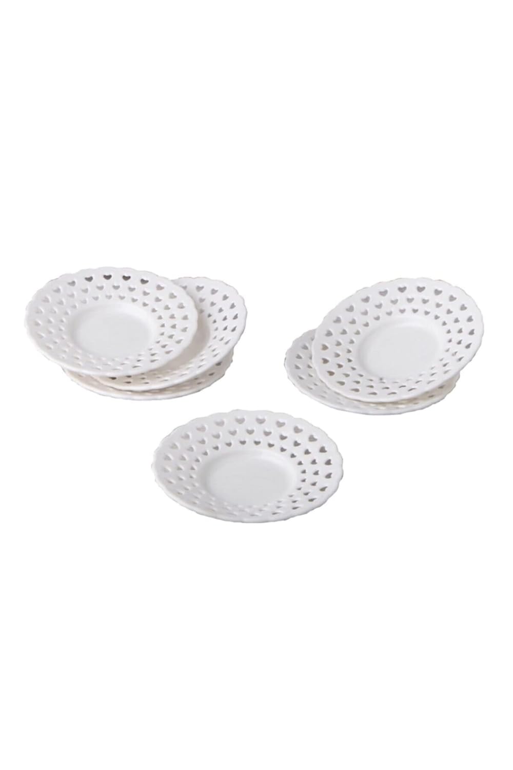 Timex Çay Tabağı Porselen Görünümlü 6 Lı Plastik Kristal Hanımeli , Çoklu renkler