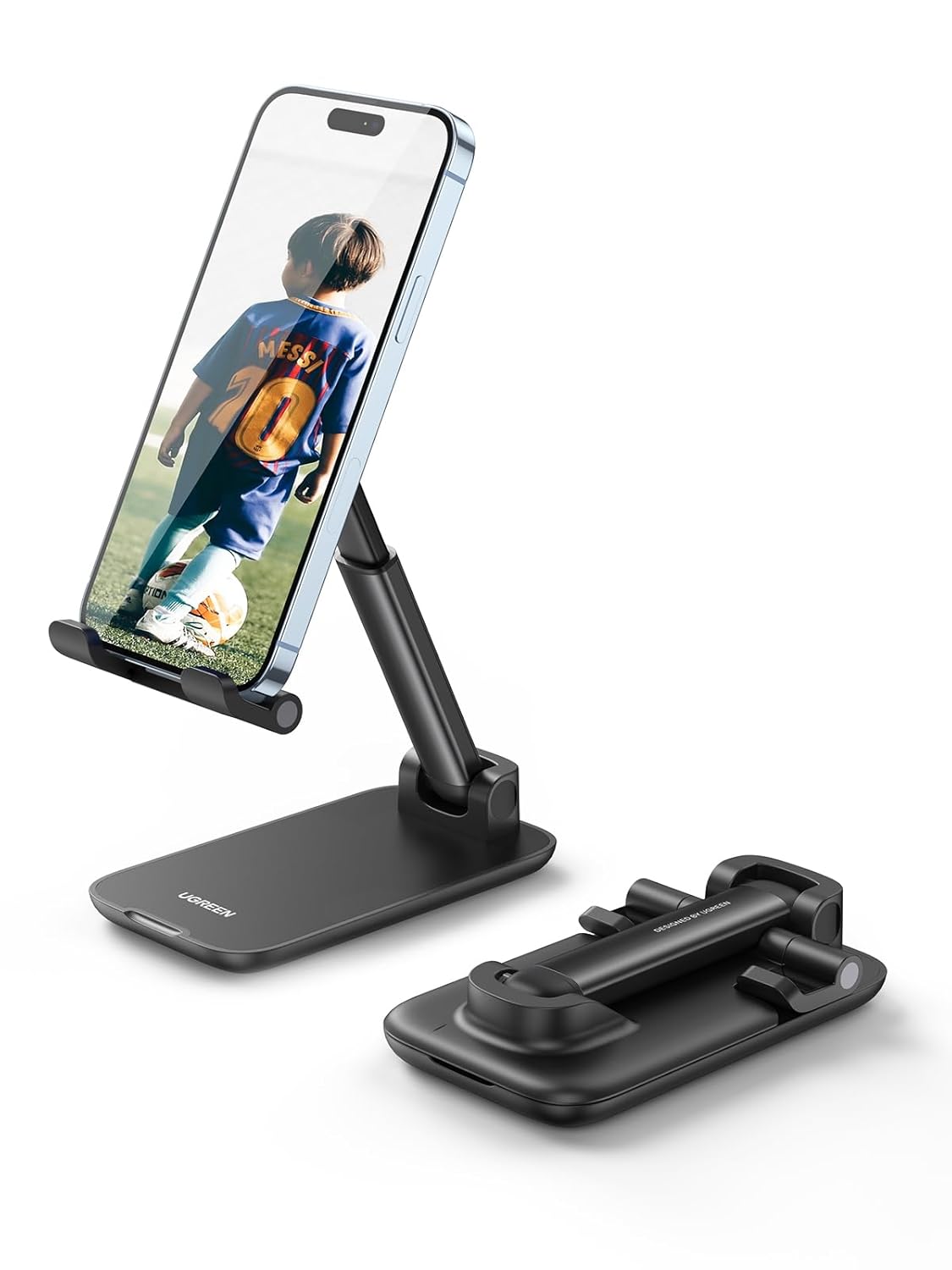 UGREEN Katlanabilir Telefon Tutacağı iPhone ile Uyumlu Galaxy Redmi Huawei (Siyah)