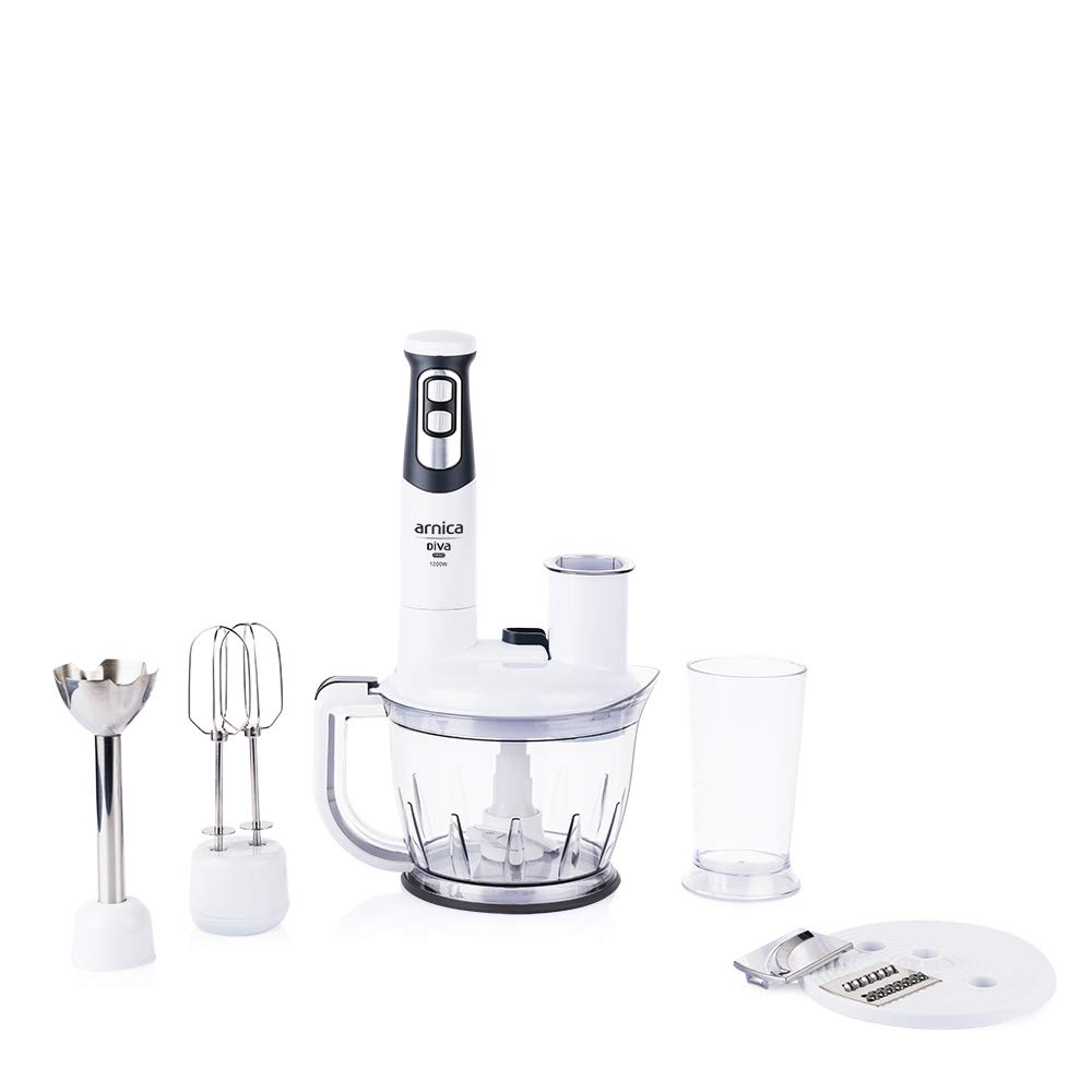 arnica GH21800 Diva Pro Rendeli El Blender Seti Beyaz