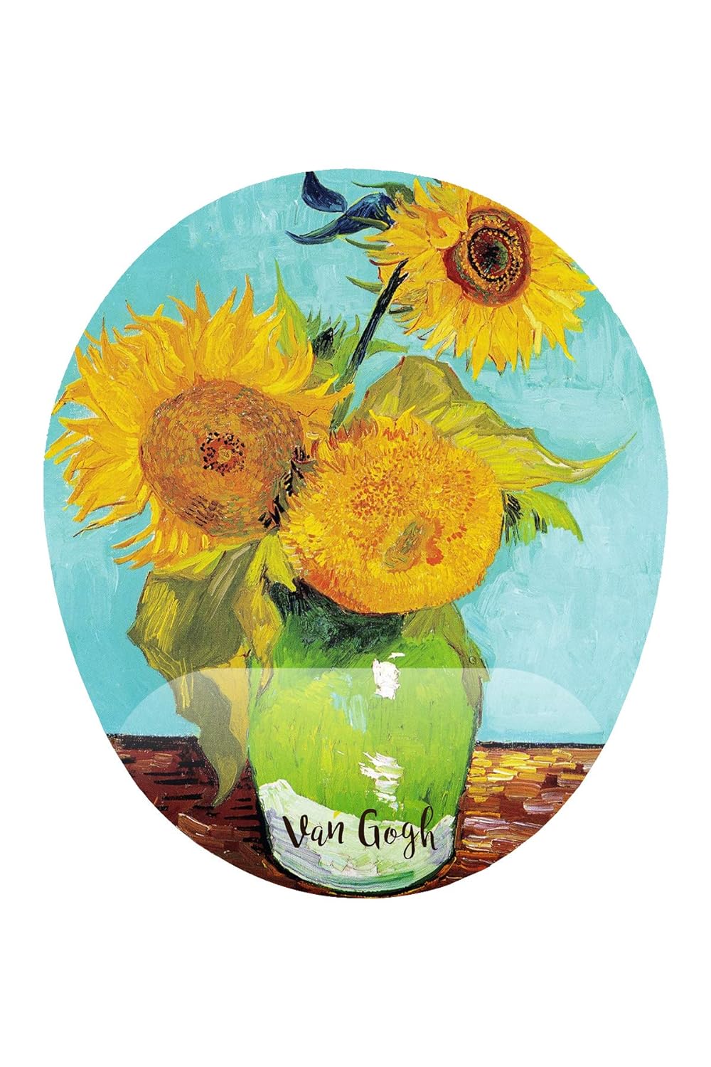 iyi fikirler Van Gogh Ayçiçekler Natürmort Bilek Destekli Mouse Pad