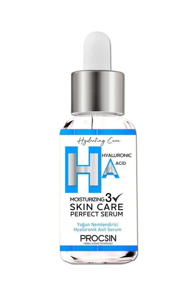 PROCSIN Hyaluronik Asit Serumu, Yoğun Nemlendirici & Cilt Dolgunlaştırıcı, Kırışıklık Karşıtı & Cilt Bariyeri Güçlendirici, 20 ML
