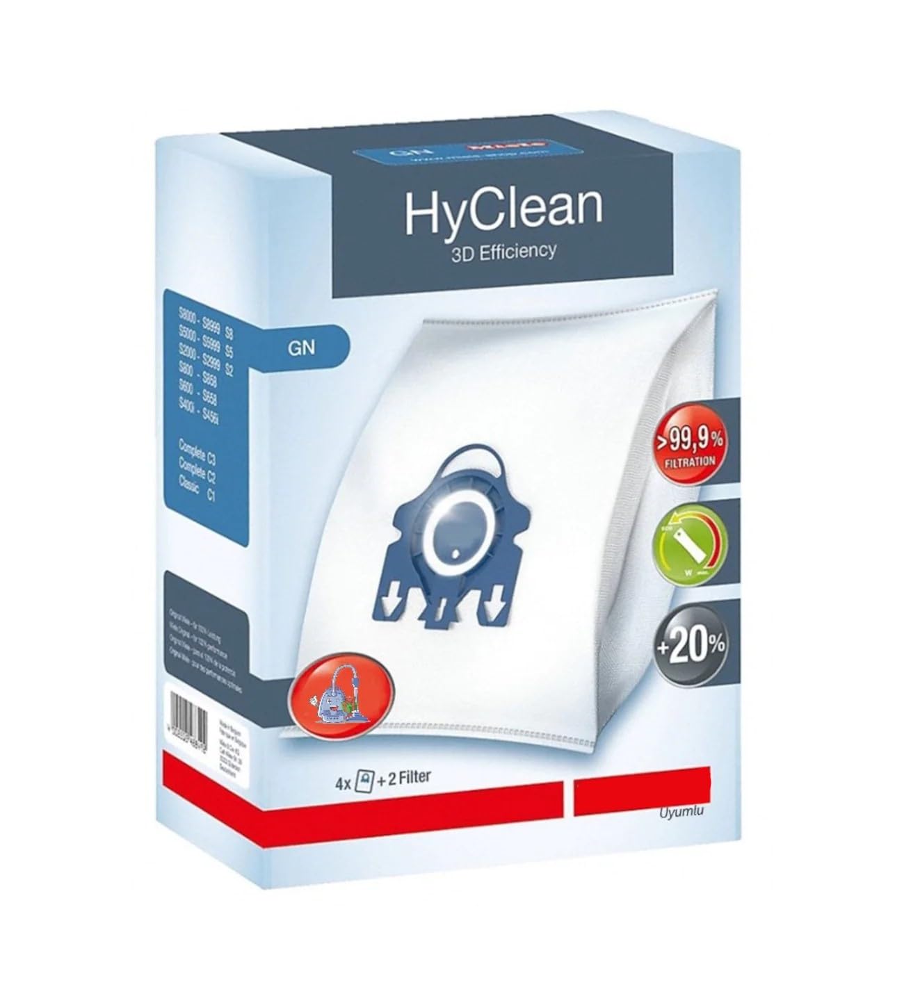 Popüler Toz Torbası Miele Gn Tipi İle Uyumlu Ürün 4'Lü Kutulu