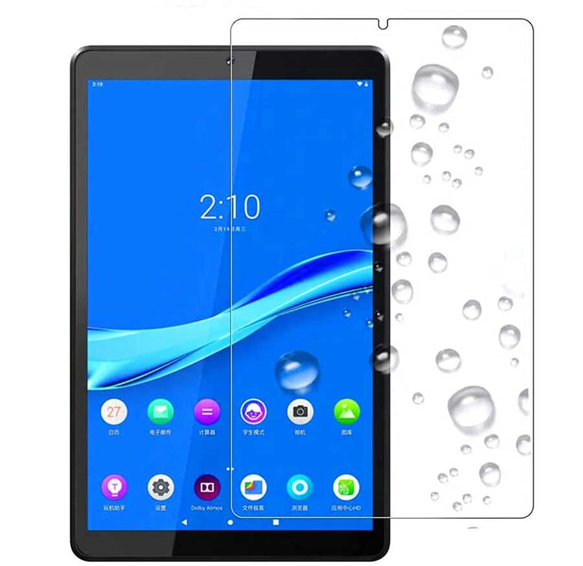 Zore Lenovo İle Uyumlu M10 Plus TB-X606F Tablet Temperli Cam Ekran Koruyucu, Renksiz