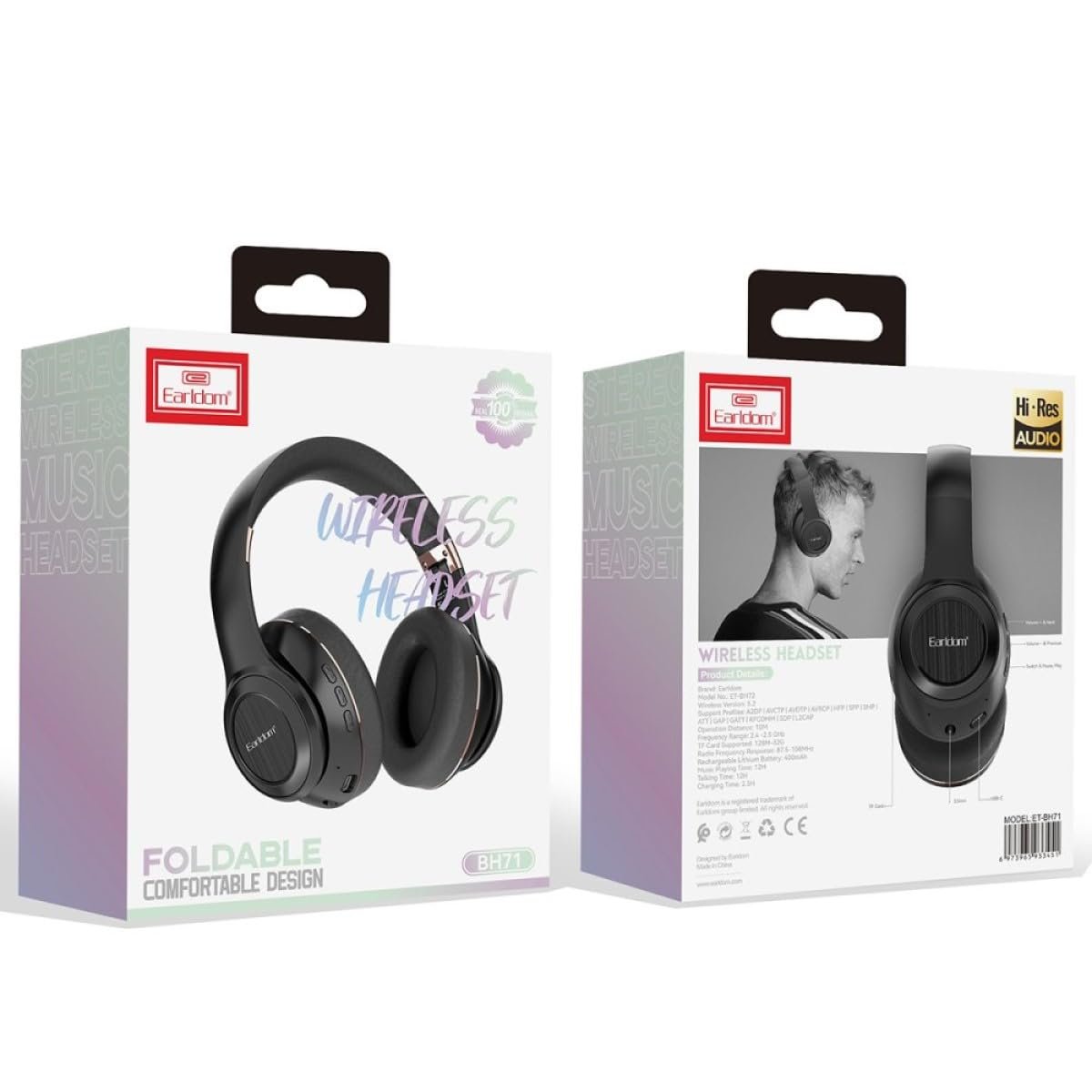 Earldom Stereo Bluetooth Kablosuz Kafaüstü Kulaklık (Mikrofonlu)