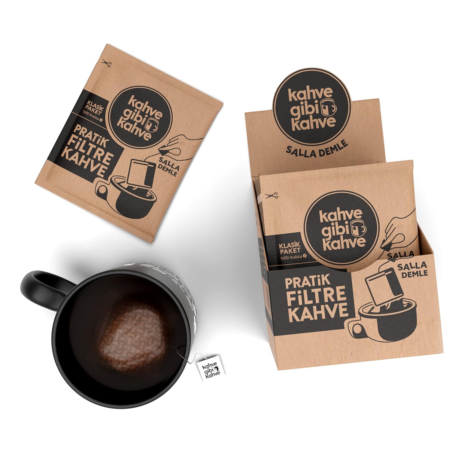 Kahvegibikahve Taptaze Pratik Filtre Kahve Sallama - 10'lu Klasik Paket