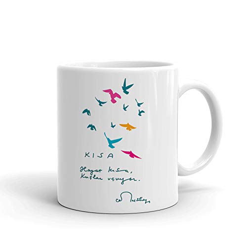 Hayat Kısa Kuşlar Uçuyor Seramik Kupa Bardak