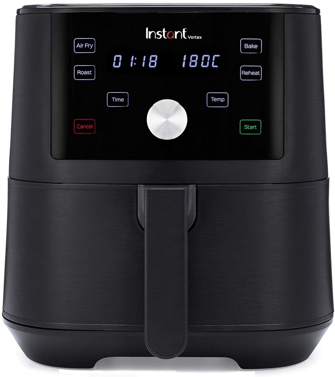 Instant AirFryer, 5.7L Kapasiteli, 1700W, Kızartma Tavası ve Mini Fırın Özellikleriyle, Siyah