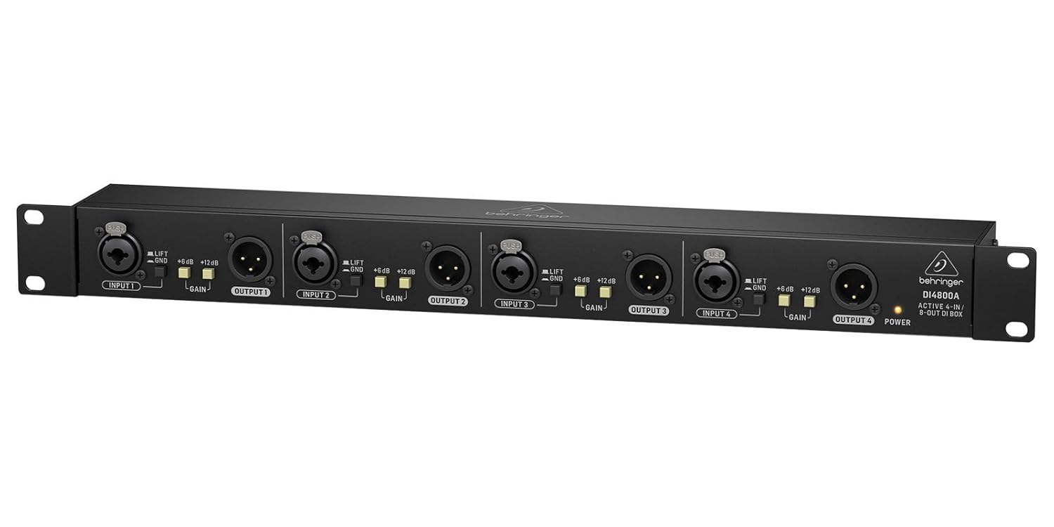 Behringer DI4800A Profesyonel 4 Kanallı Aktif DI-Kutusu