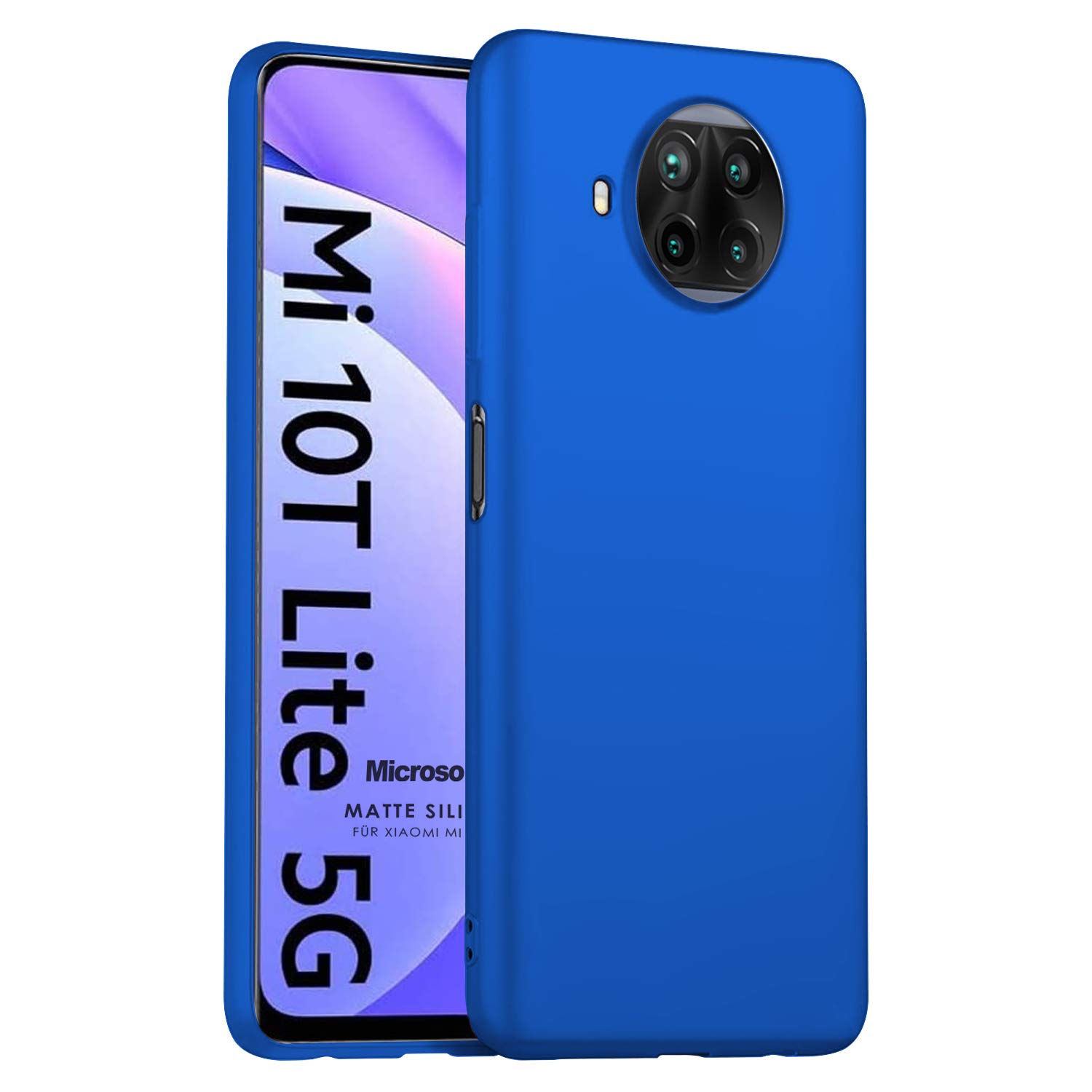 Microsonic Matte Silicone Xiaomi Mi 10T Lite için Kılıf Mavi [Mi 10T Lite ile Uyumlu Kılıf - Mavi]